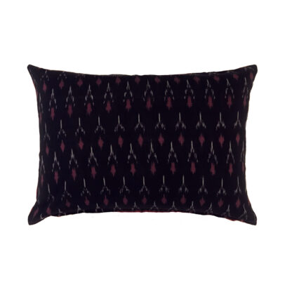 Black Ikat Lumber Cushion